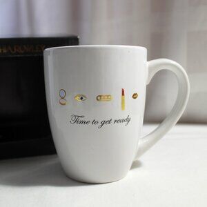 Cynthia Rowley 16 oz. Coffee/Tea Mug, "Time to Get Ready," Makeup, NIB